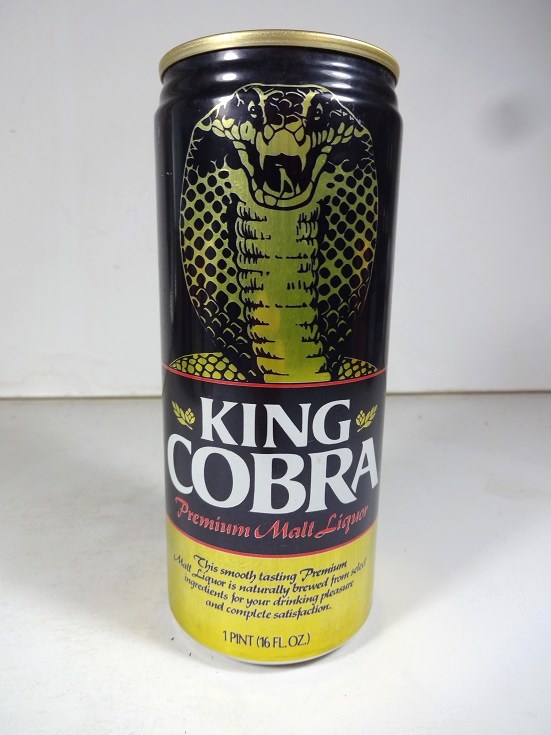 King Cobra Premium ML - black & gold w red ltrs - 16oz - T/O